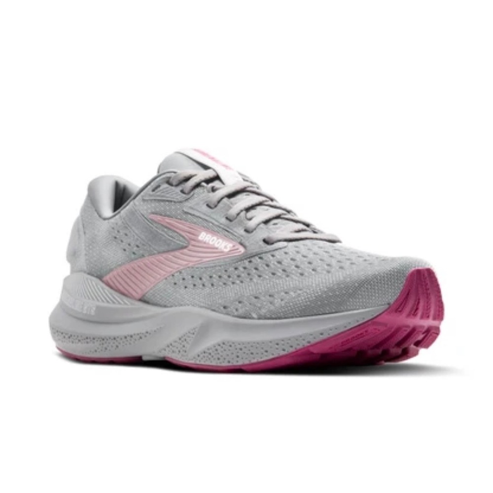 Brooks Adrenaline GTS 24 Grey Rose Gold Running Shoes Wide D Size 7